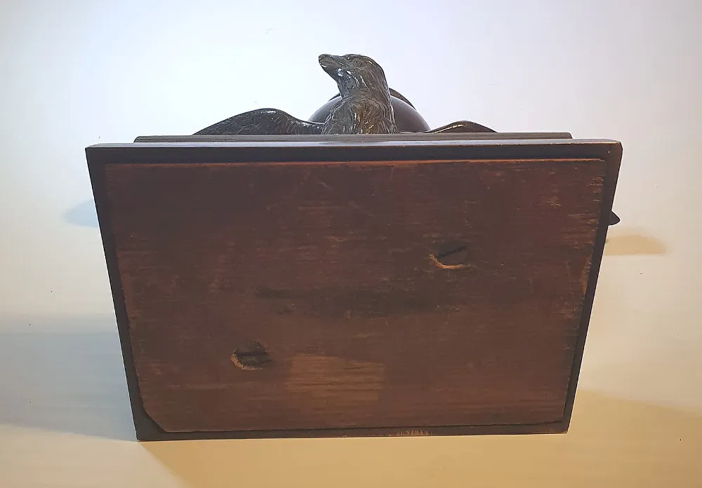 19th Century Bronze Desk Paper Weight or Inkwell 
