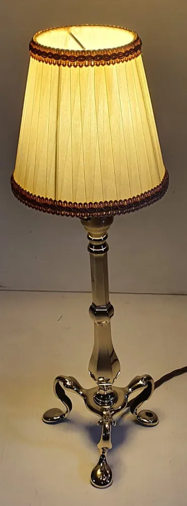 19th Century Brass Candlestick Converted to a Table Lamp