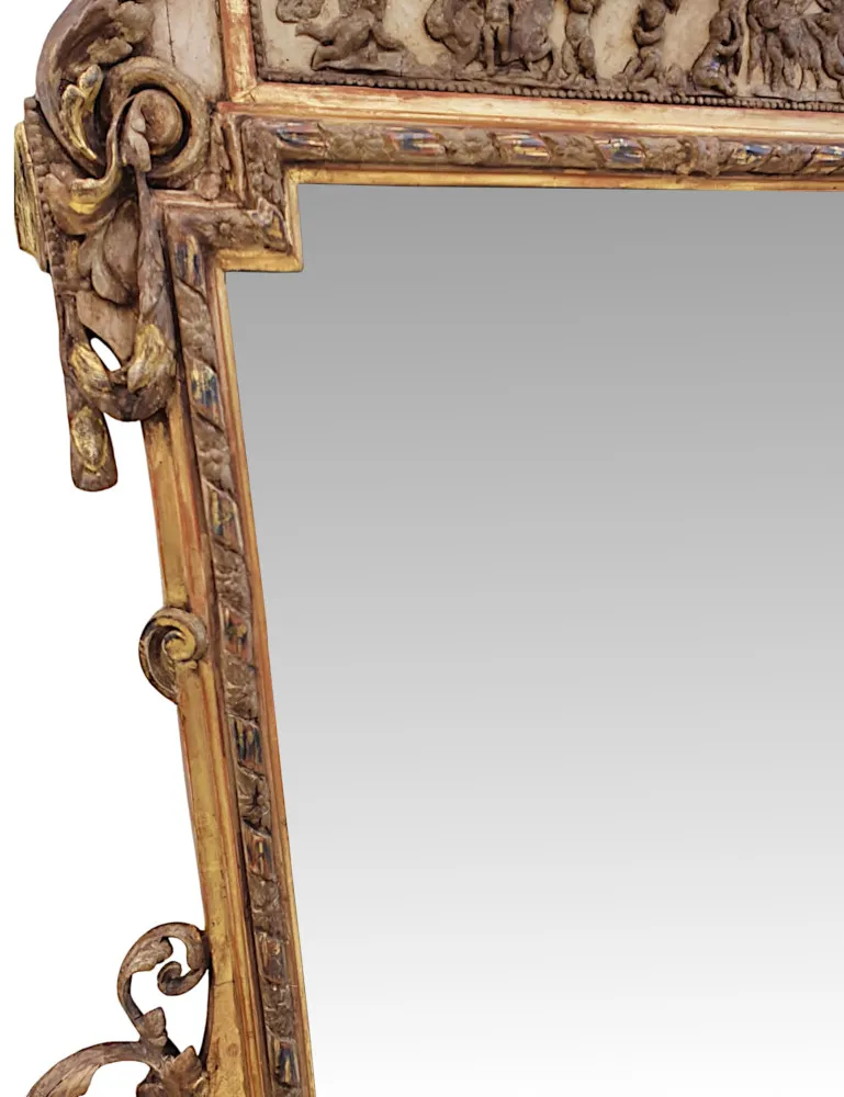 An Exceptionally Rare Pair of Stunning 19th Century Giltwood Mirrors