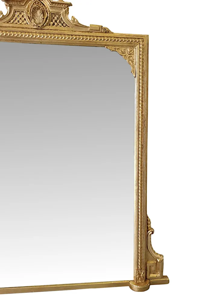 A Fine 19th Century Giltwood Overmantle Mirror