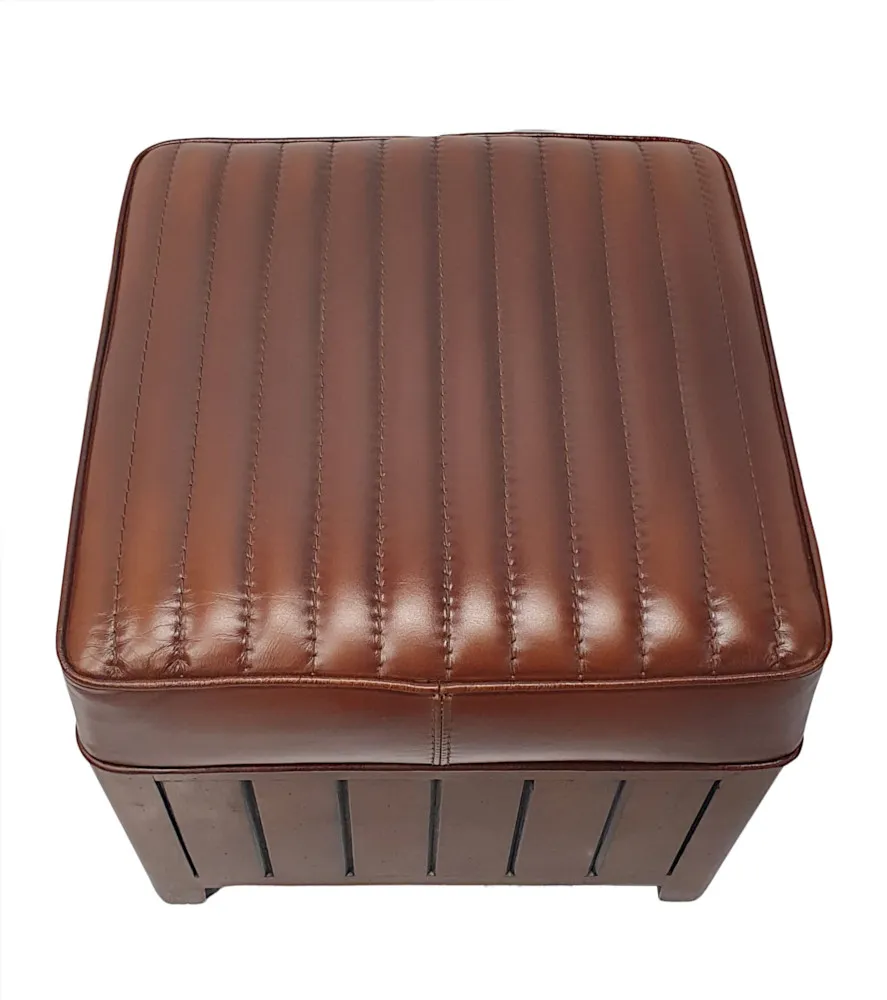 A Gorgeous Leather Stool in the Aviator Style