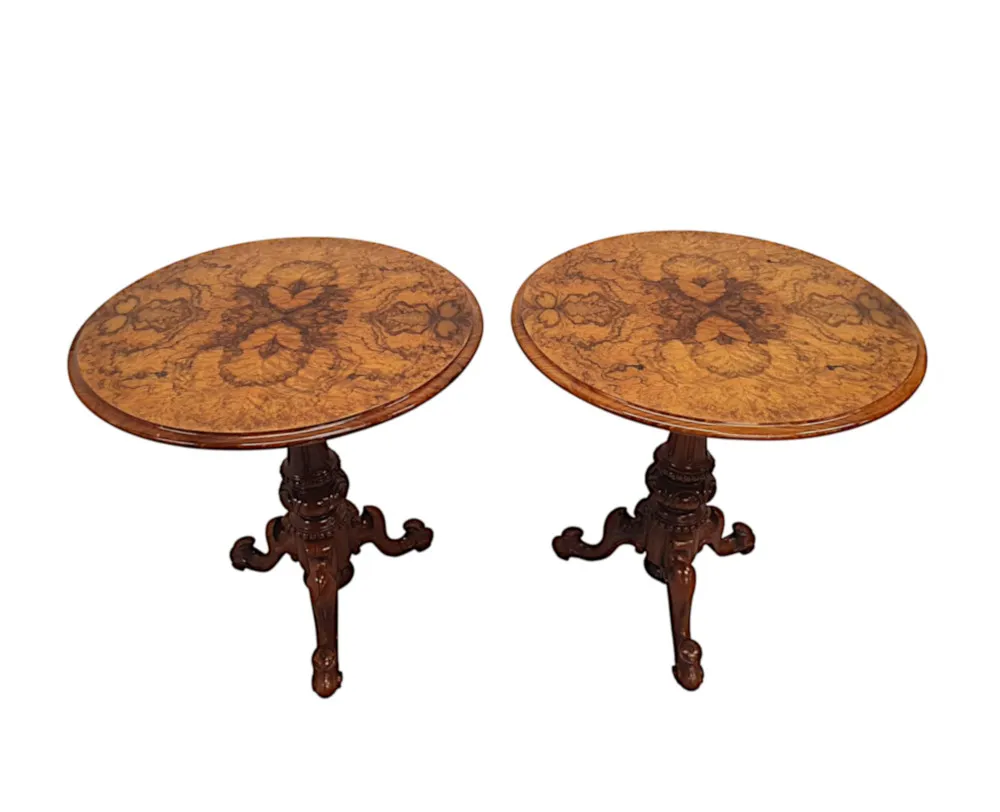 A Very Rare Pair of 19th Century Side or Lamp or Occasional Tables after Strahan