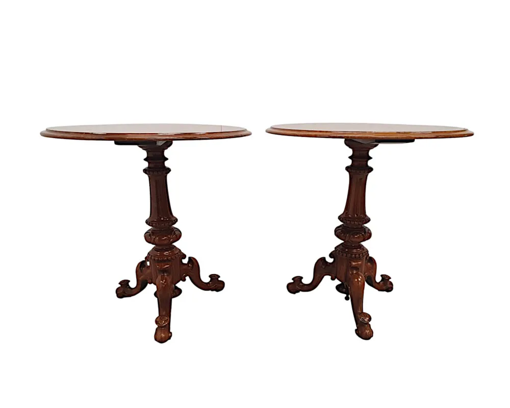 A Very Rare Pair of 19th Century Side or Lamp or Occasional Tables after Strahan