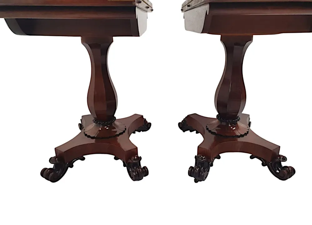 A Very Rare Pair of 19th Century William IV Card Tables 