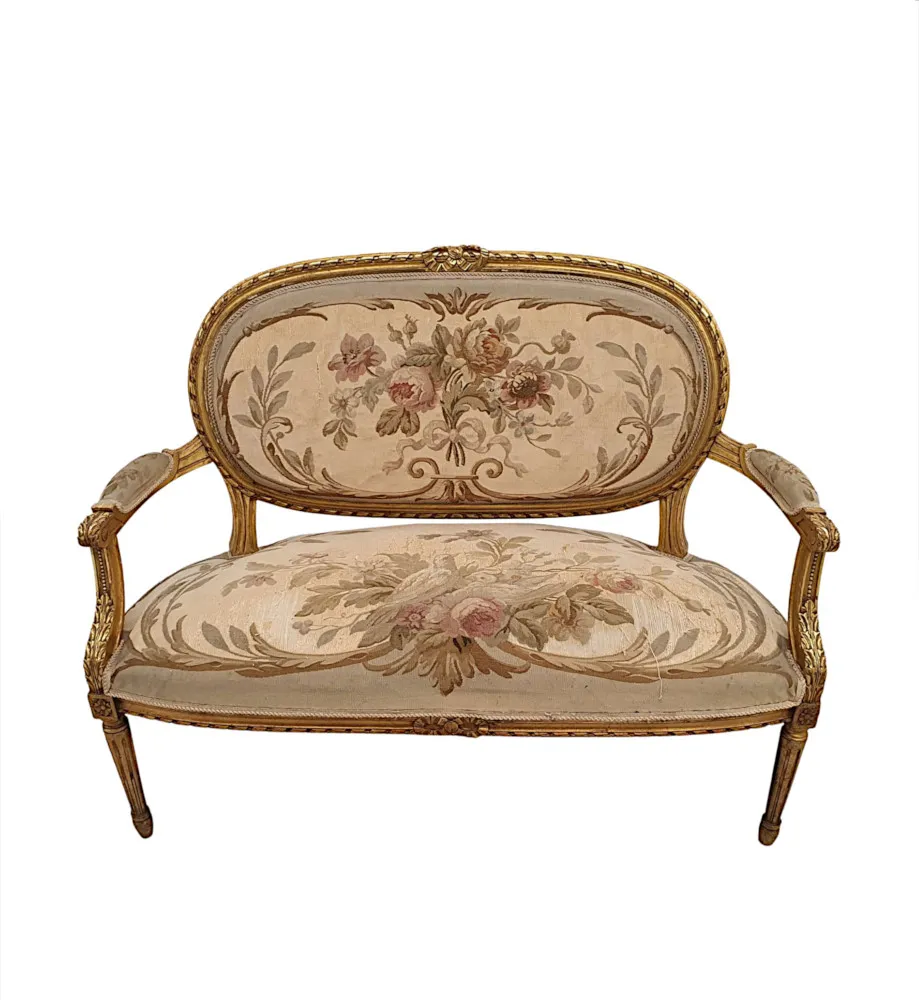 A Beautiful 19th Century Giltwood Suite