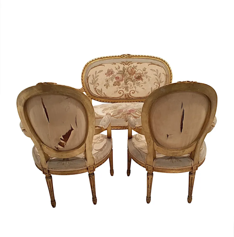 A Beautiful 19th Century Giltwood Suite