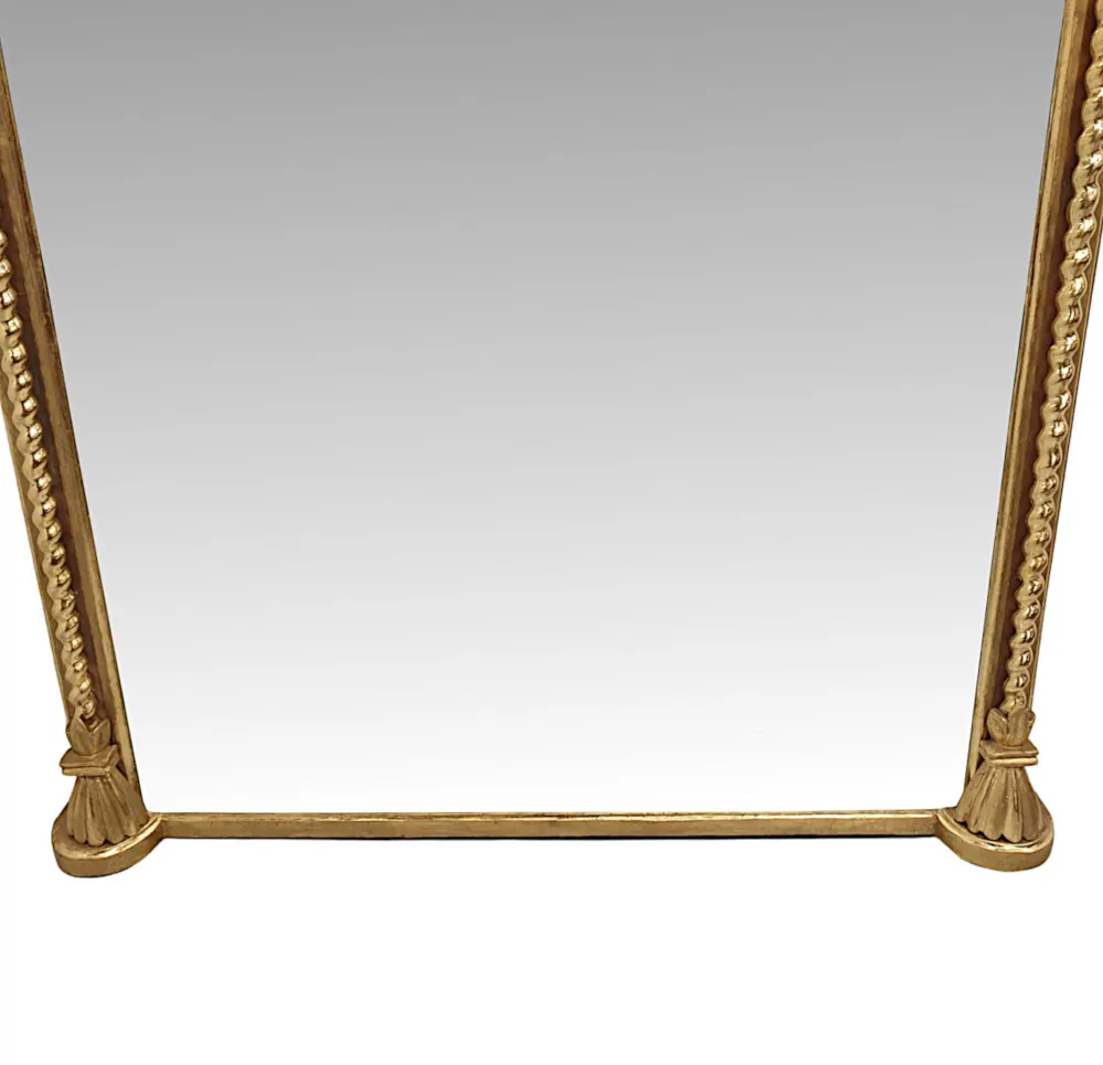 A Stunning 19th Century Giltwood Overmantle Mirror