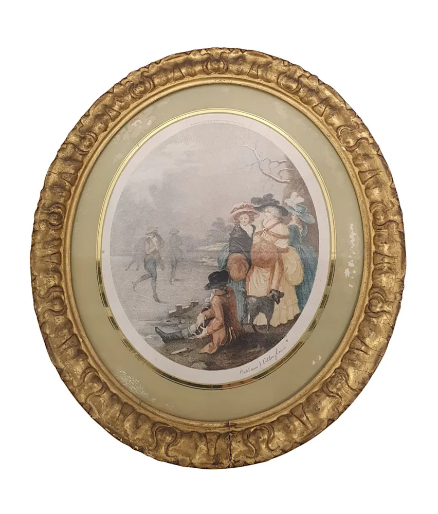  A Lovely Pair of Early 20th Century Gilt Framed Engravings by Wm J Allingham 