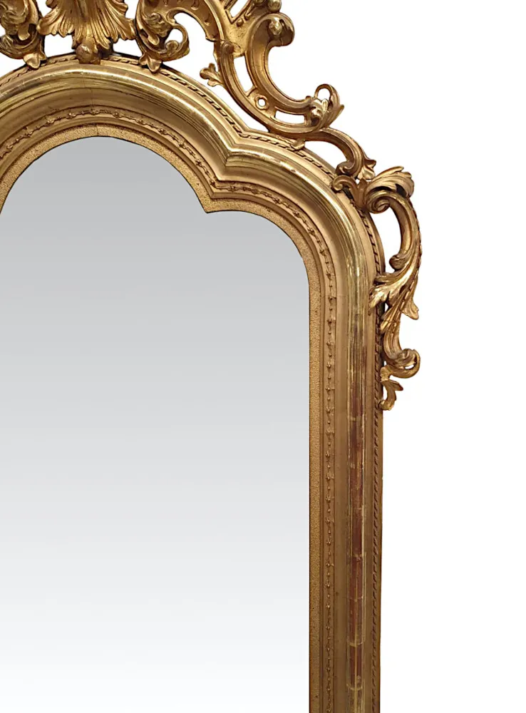 A Fabulous Large 19th Century Giltwood Hall or Pier or Dressing Mirror
