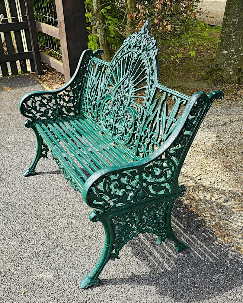 A Fine 20th Century Victorian Style Heavy Cast Pierced Wexford Garden Seat