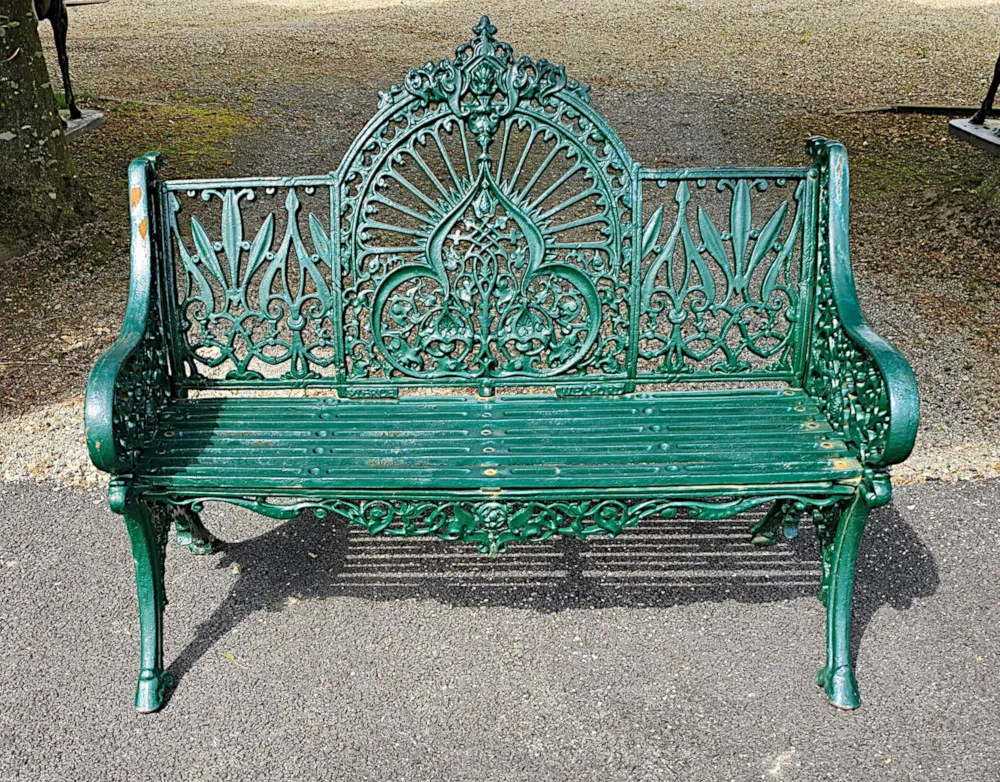 A Fine 20th Century Victorian Style Heavy Cast Pierced Wexford Garden Seat