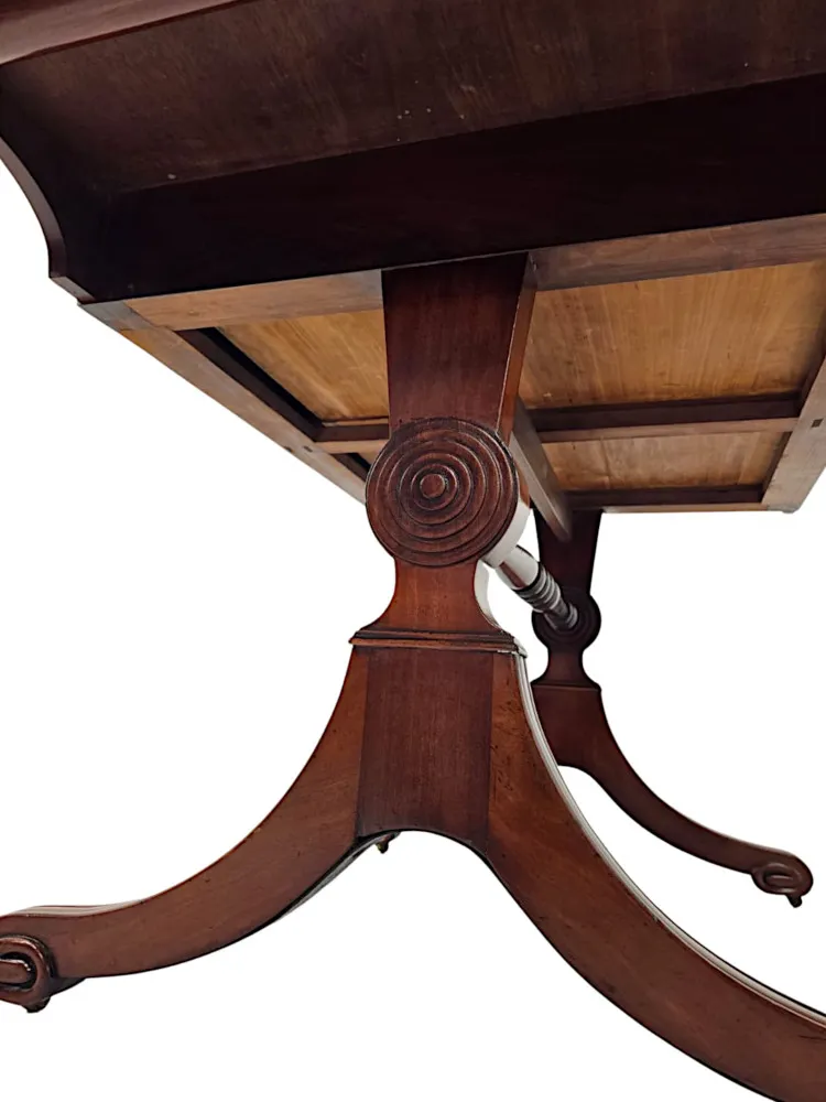 A Very Fine 19th Century Irish Library Table Attributed to Gillingtons of Dublin