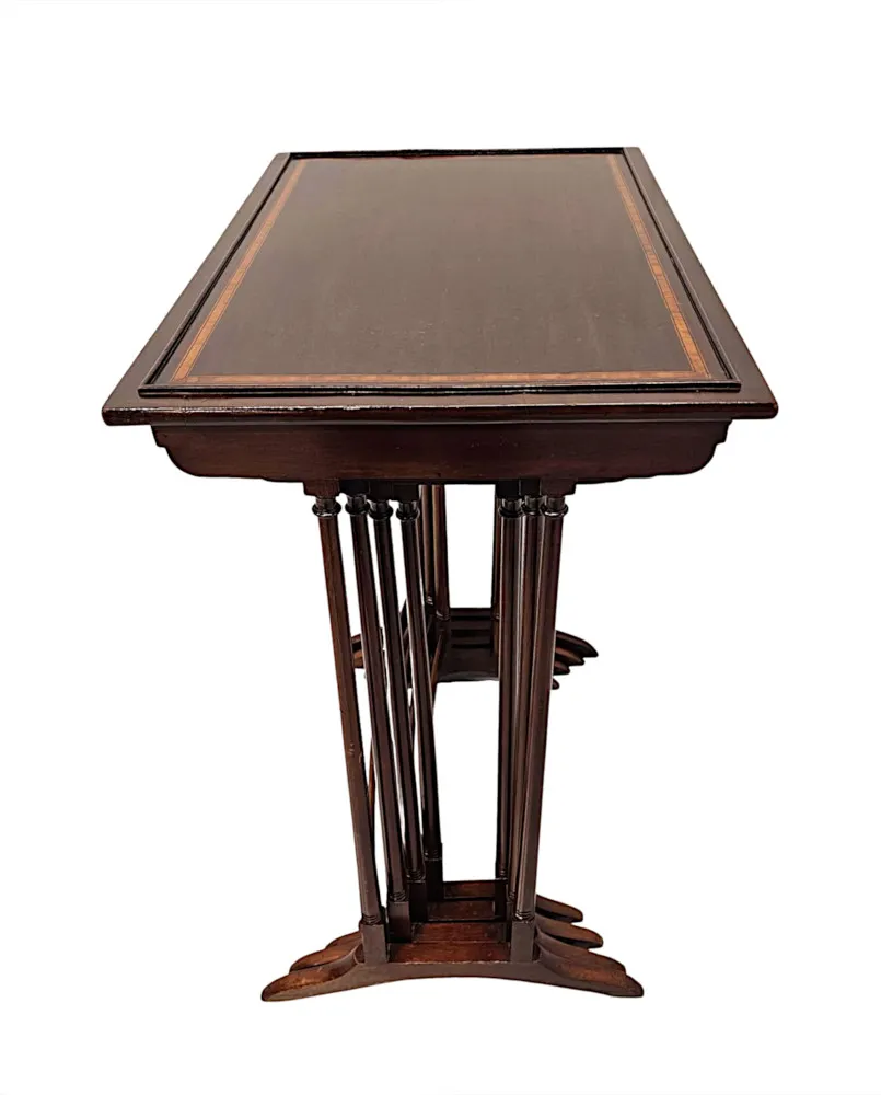  A Fabulous Edwardian Nest of Four Inlaid Tables