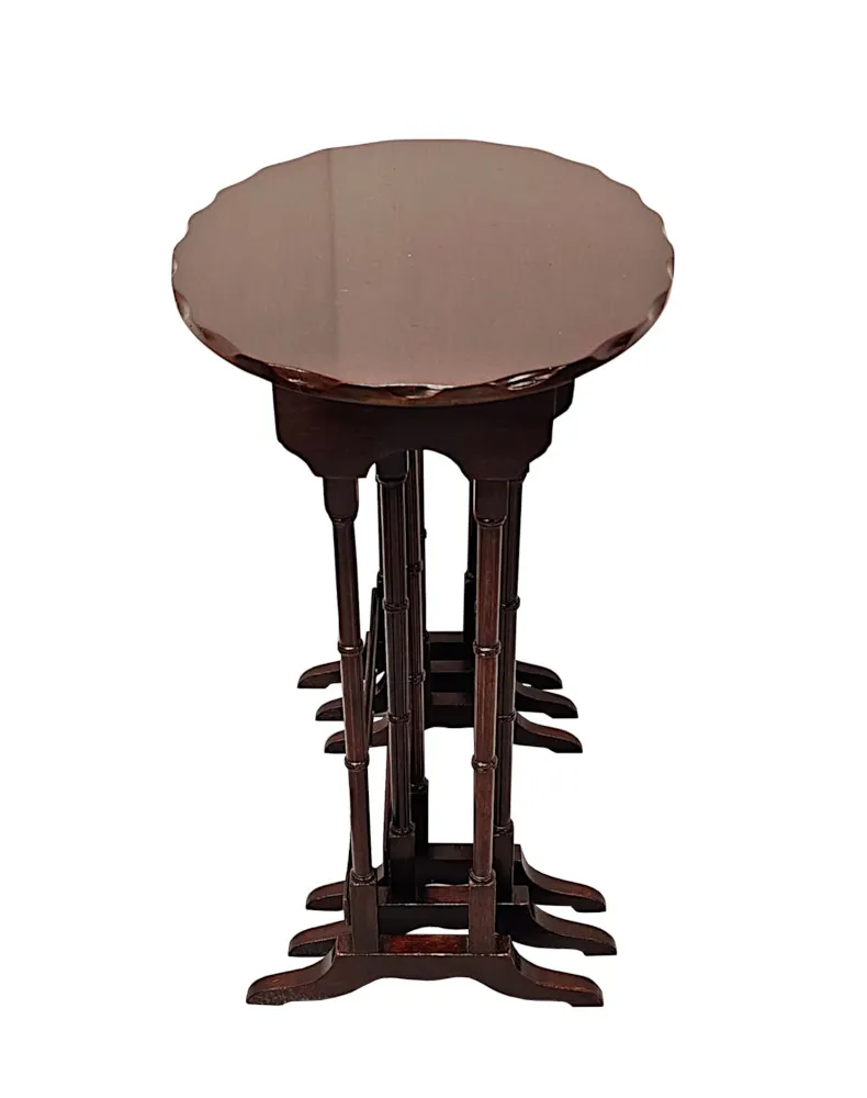 A Stunning Edwardian Nest of Three Tables 