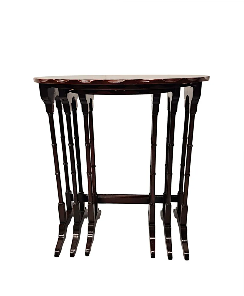 A Stunning Edwardian Nest of Three Tables 