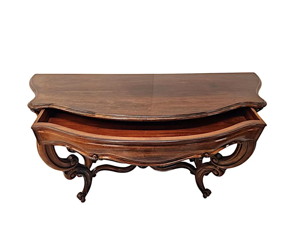 A Fabulous 19th Century Rosewood Console Table 