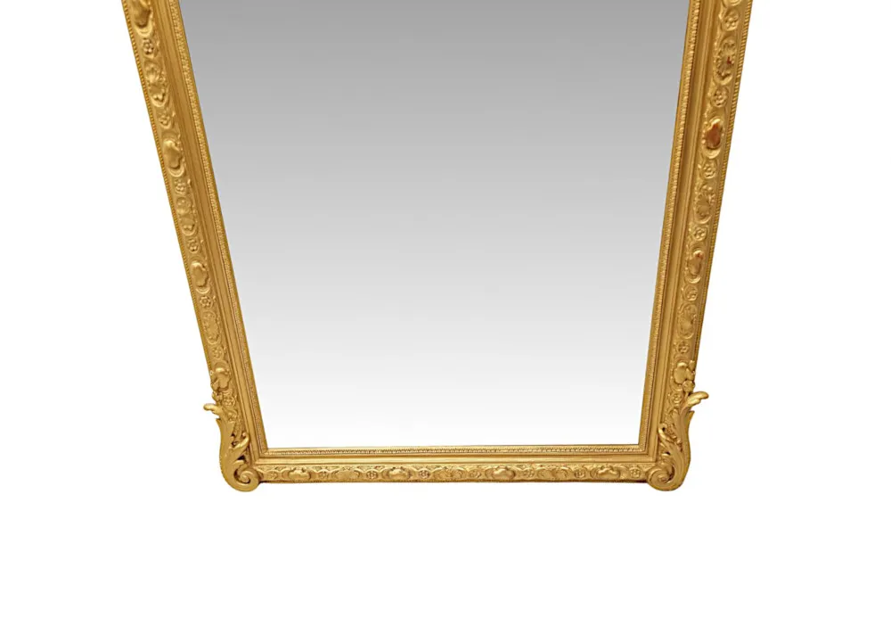  A Very Fine Tall 19th Century Giltwood Pier or Dressing Mirror
