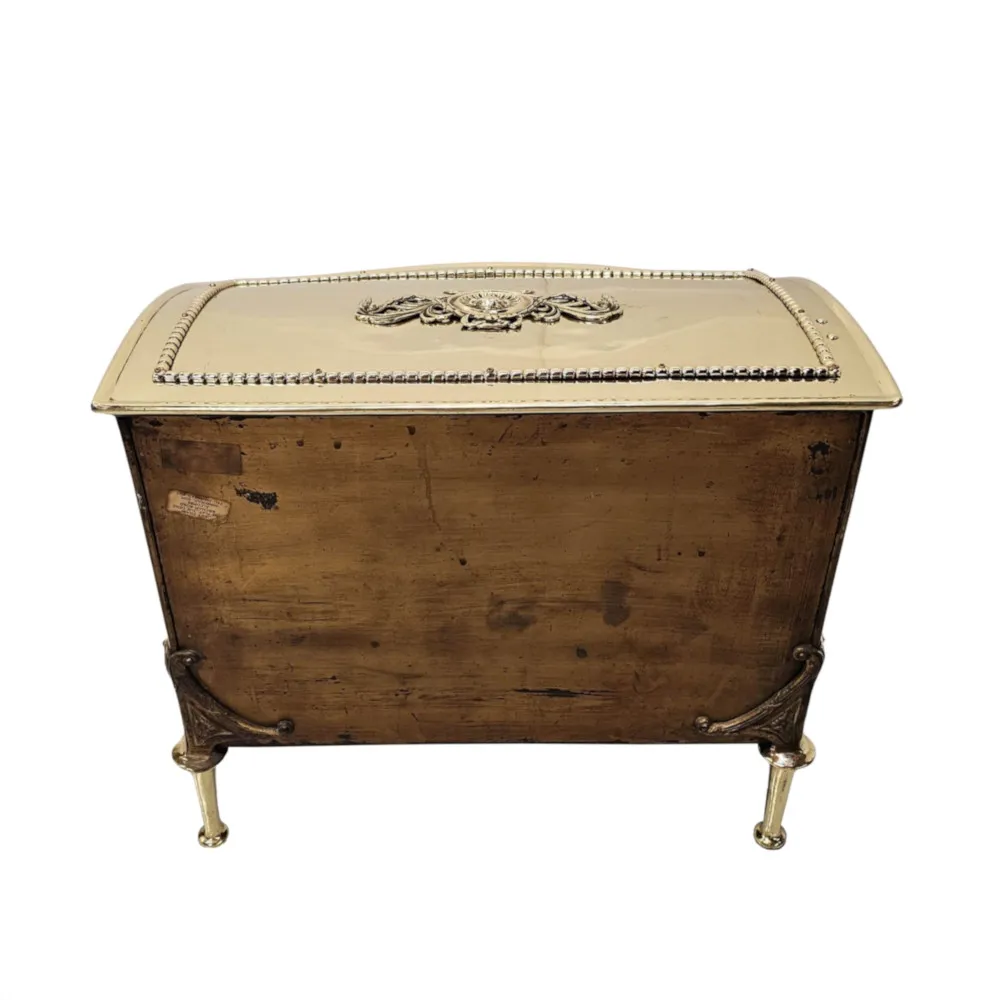  A Fabulous Edwardian Polished Brass Log or Coal Box