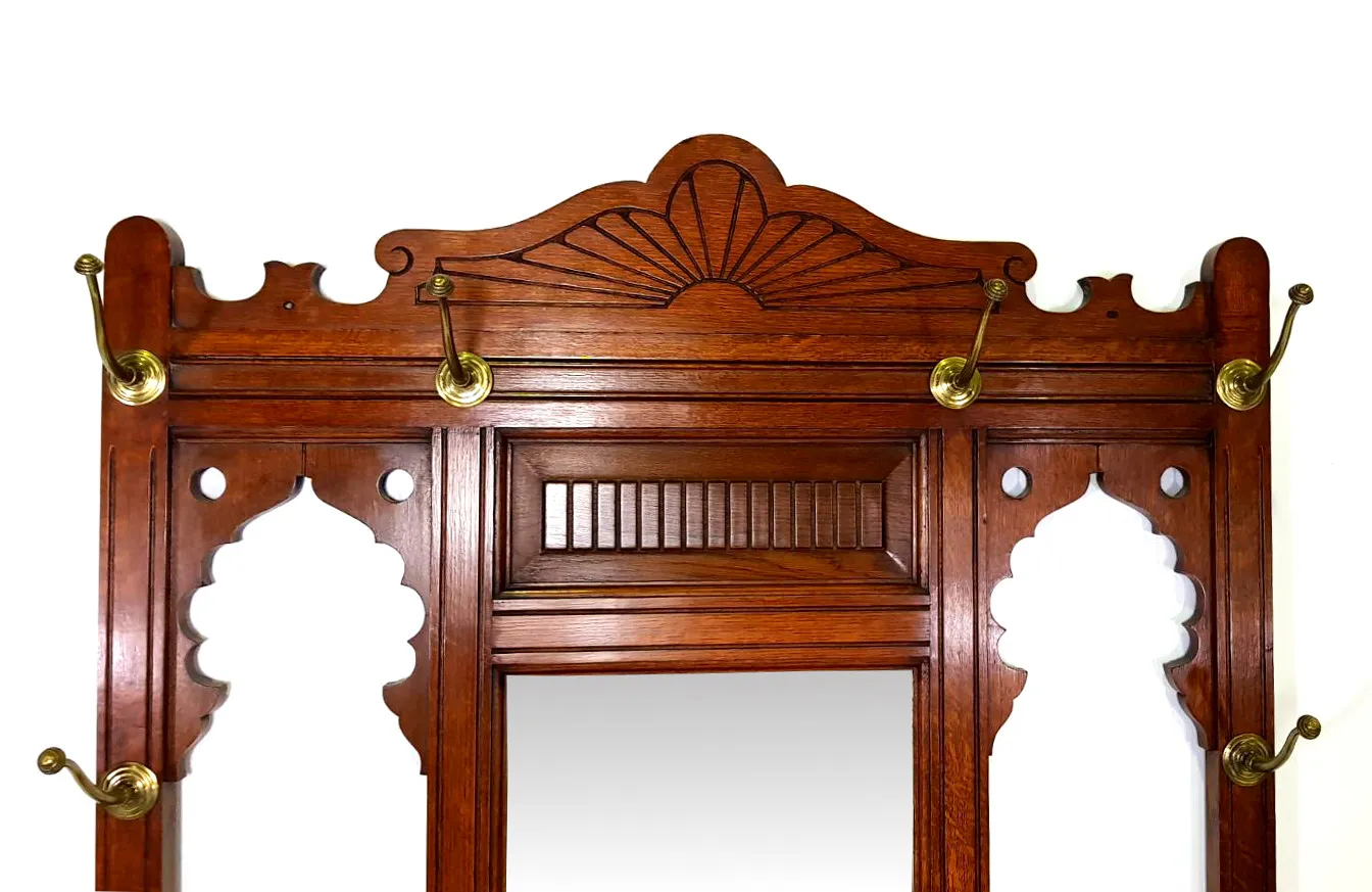 Good Quality Edwardian Oak Hallstand