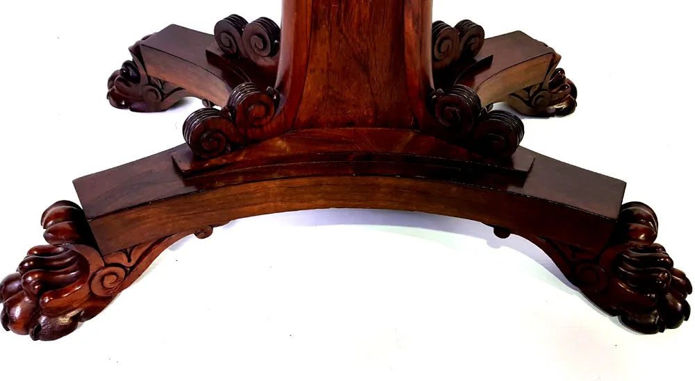 Top Quality William IV (1830 - 1837) Irish Rosewood Turn-over Leaf Card Table