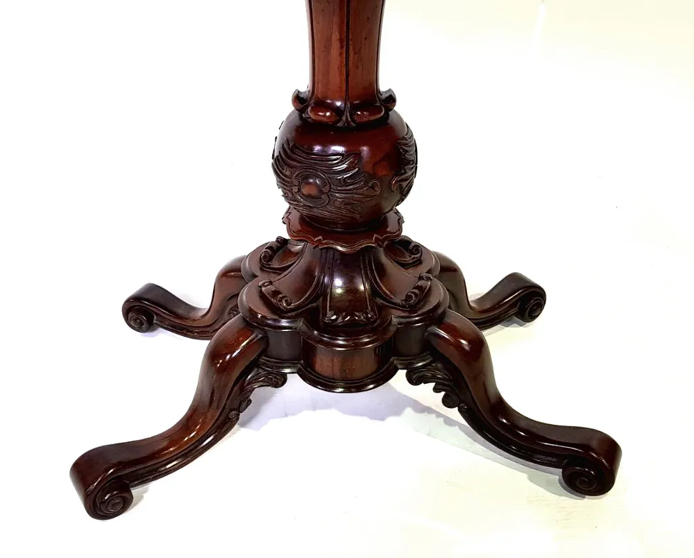 Top Quality 19th Century Rosewood Turn-over Leaf Card Table 