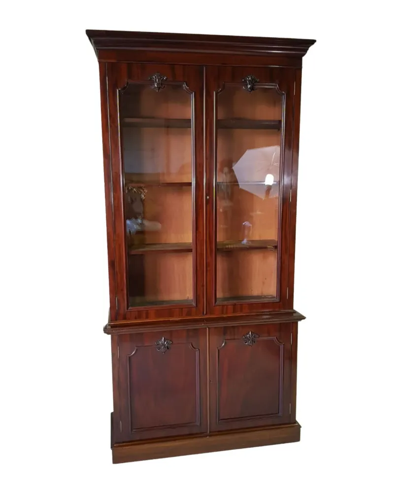A Very Rare and Fine Pair of 19th Century Mahogany Bookcases