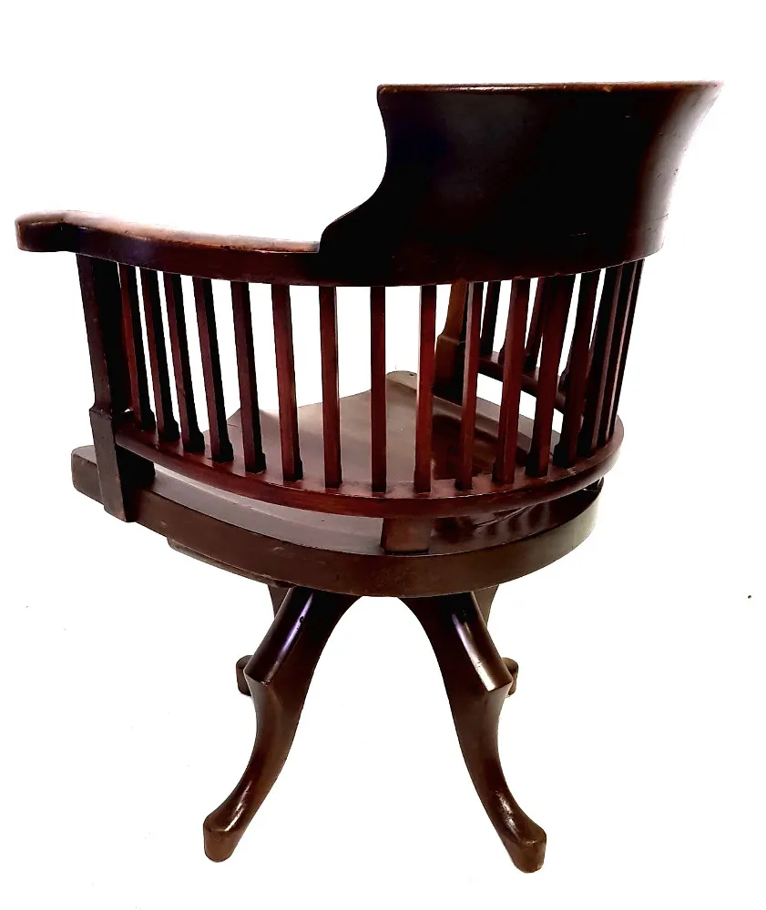 Very Good Quality Mahogany Revolving Desk Chair