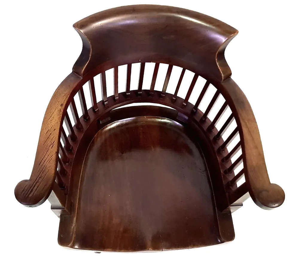 Very Good Quality Mahogany Revolving Desk Chair