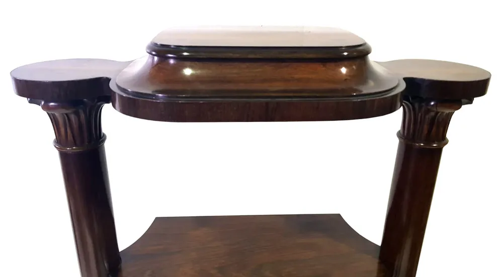 Very Unusual William IV Rosewood 4-Tier What-Not Book Stand