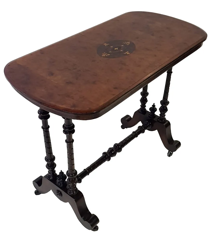 Good Quality Fully Restored Inlaid Walnut Occasional Table