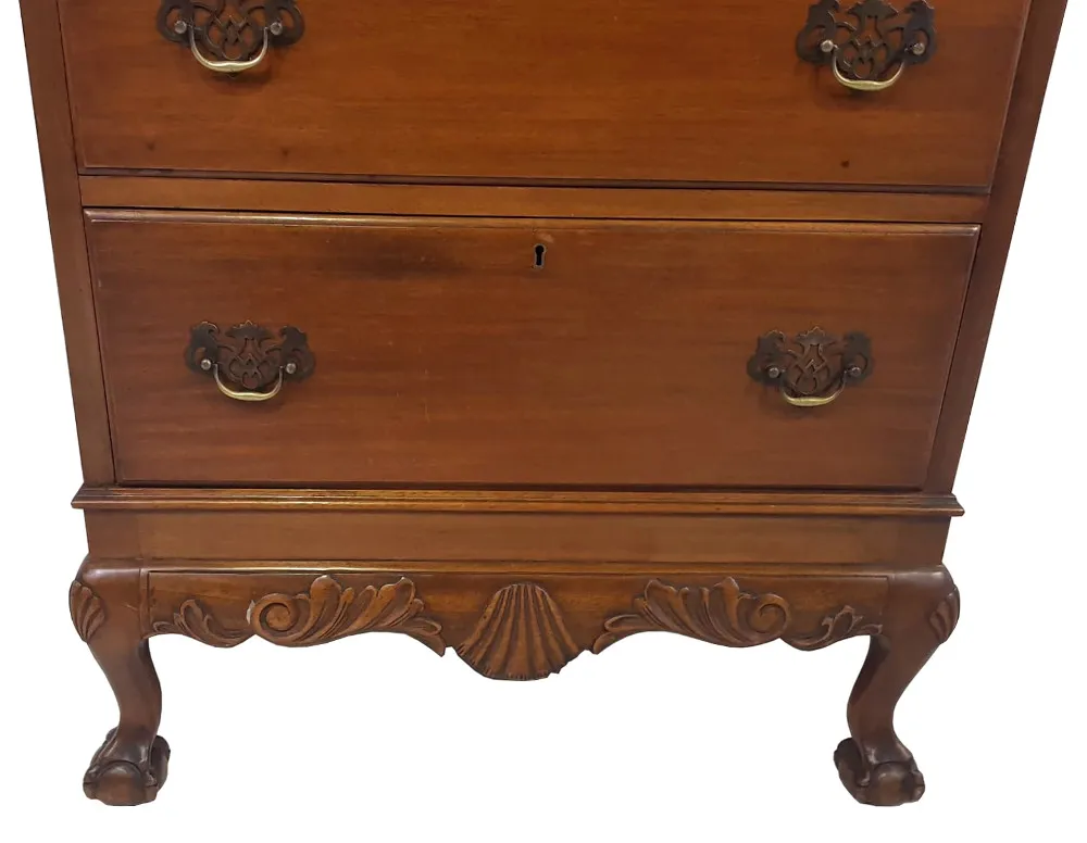 1920's Mahogany Tall Boy after Chippendale