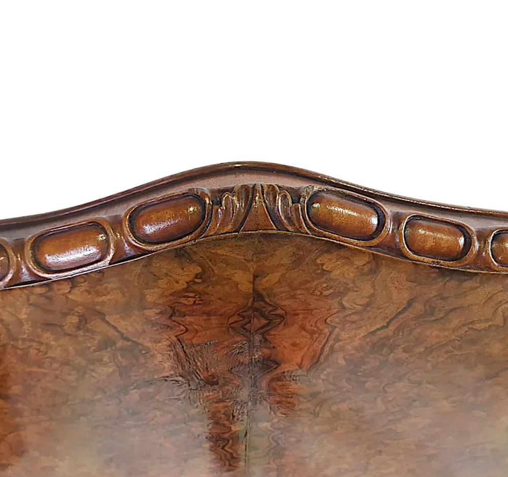A Very Fine 19th Century Burr Walnut Flip Top Dining Table