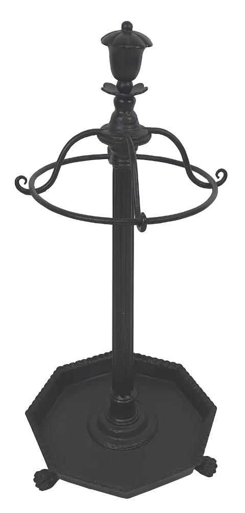 Rare 19th Century Iron Stick Umbrella Stand with Paw Foot