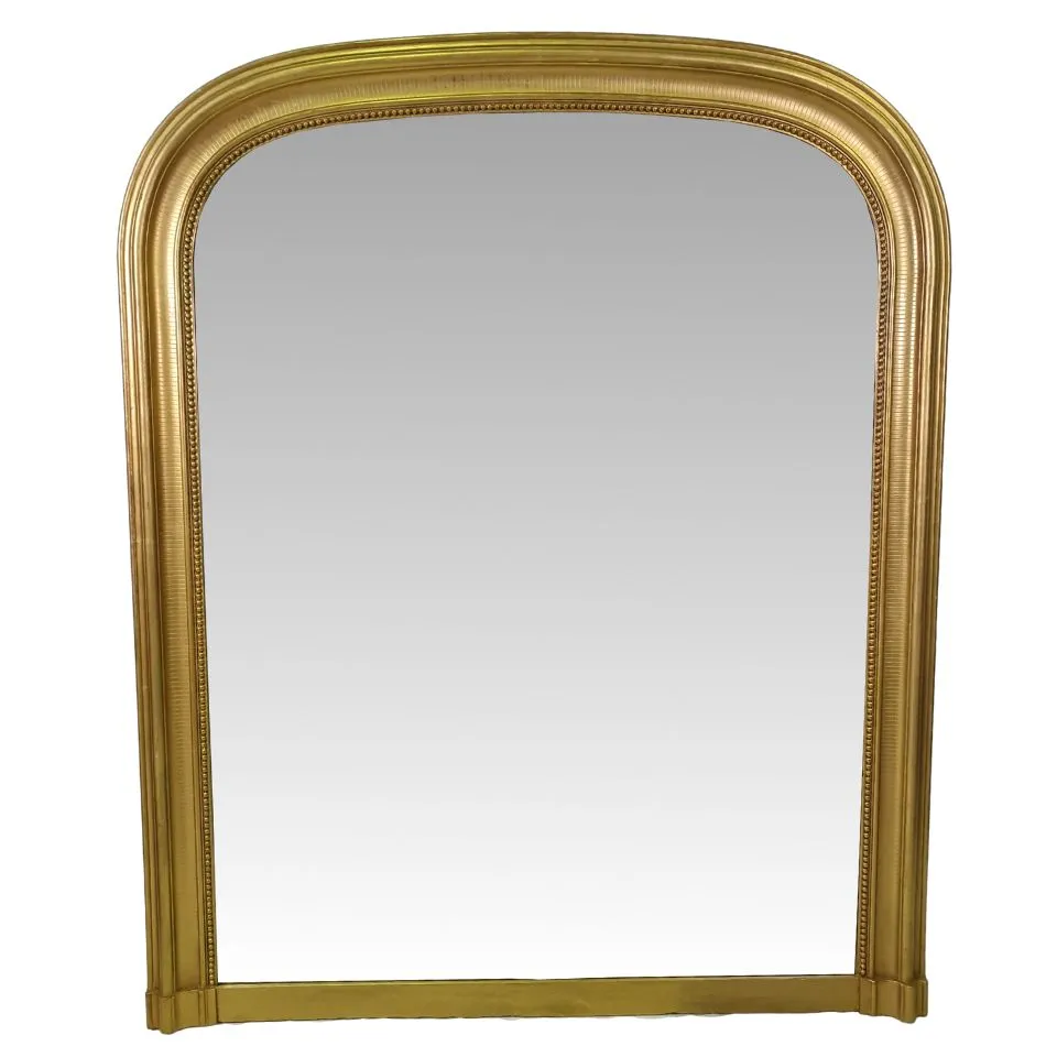 Lovely Simple 19th Century Gilt Overmantle Mirror