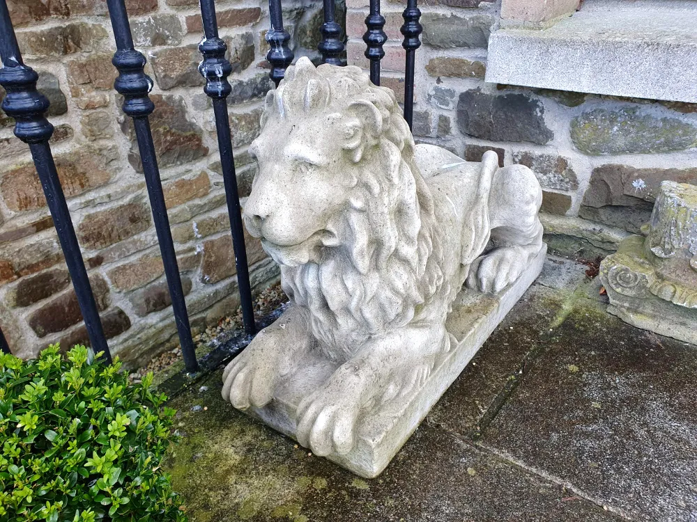  Pair Of 20th Century Seated Stone Lions 