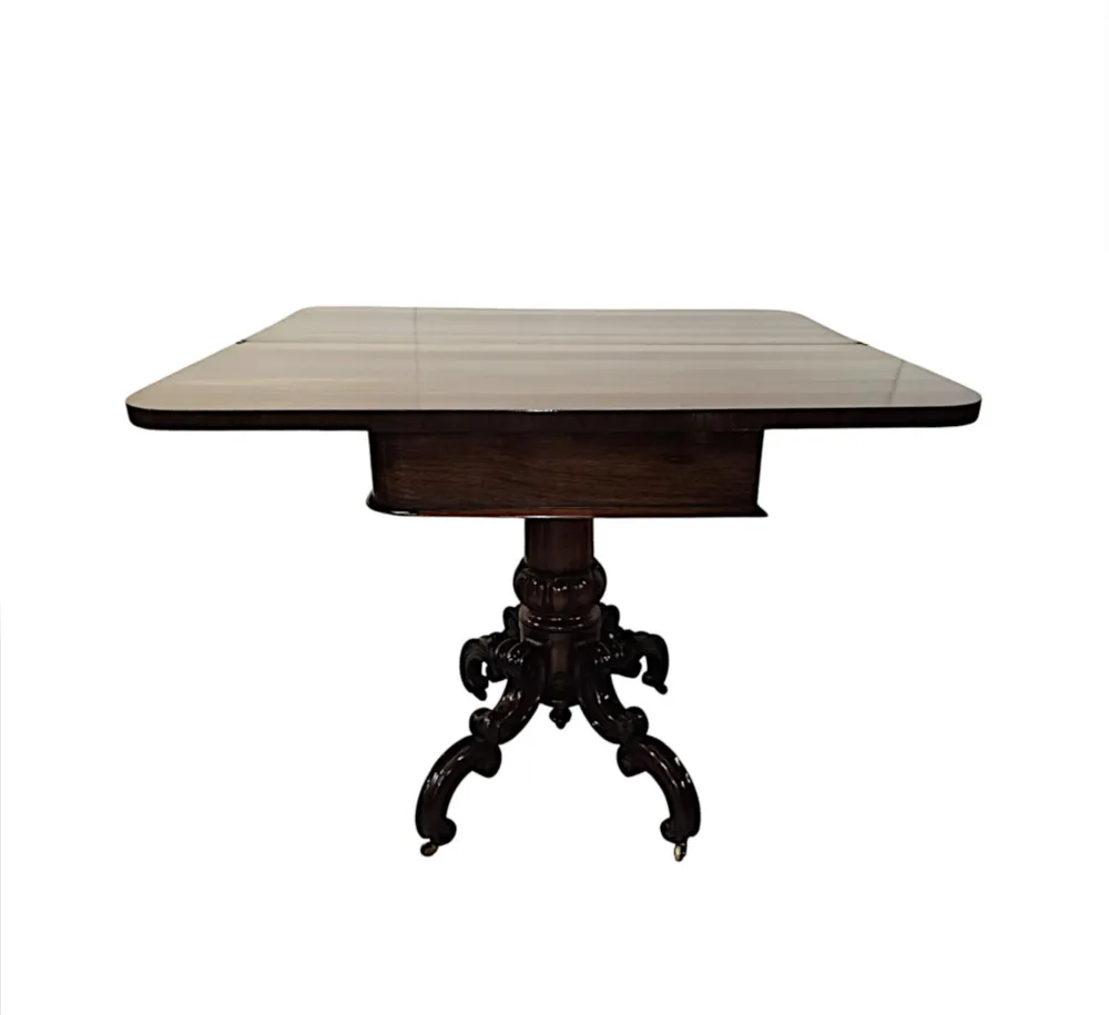 A Fabulous Pair of 19th Century Irish Turnover Leaf Tea Tables