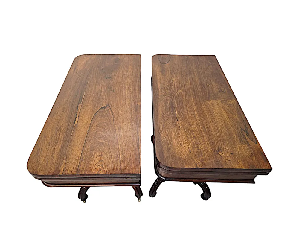 A Fabulous Pair of 19th Century Irish Turnover Leaf Tea Tables
