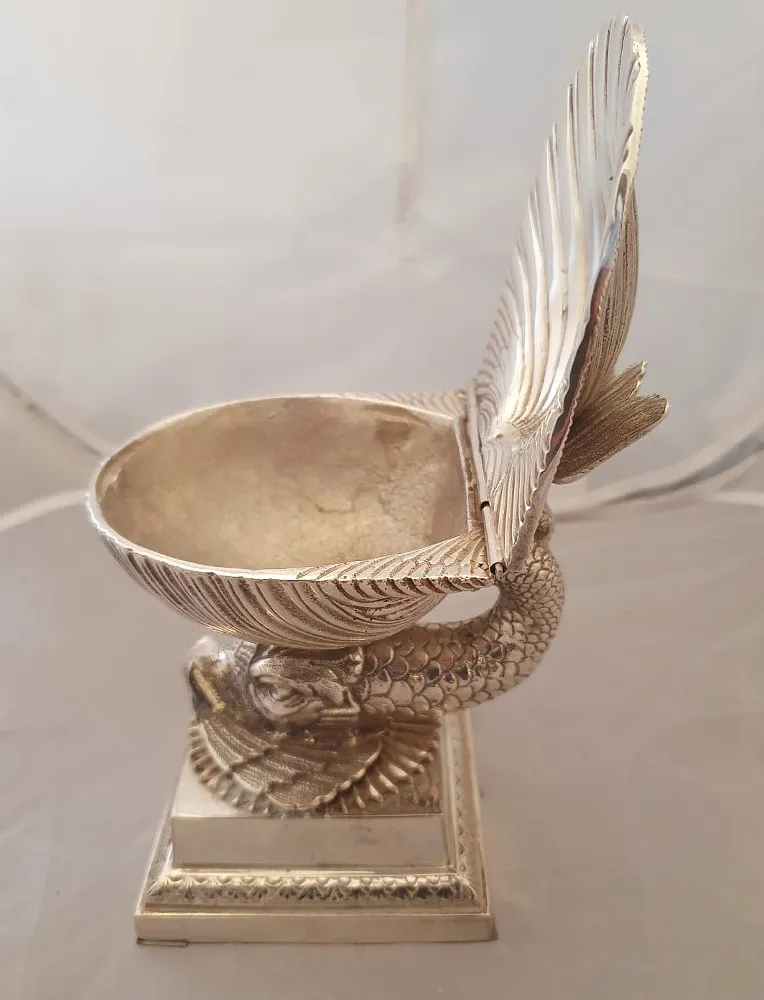 Silver Plated Dolphin and Shell Ring Dish