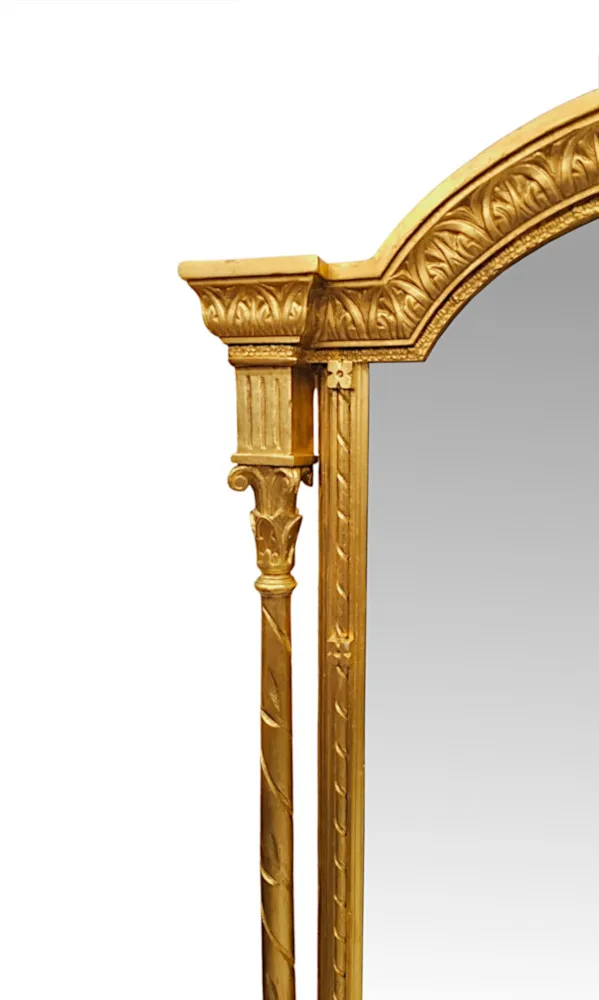 An Exceptional Massive 19th Century Giltwood Overmantel Mirror