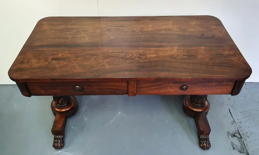19th Century Irish Rosewood Library or Centre Table