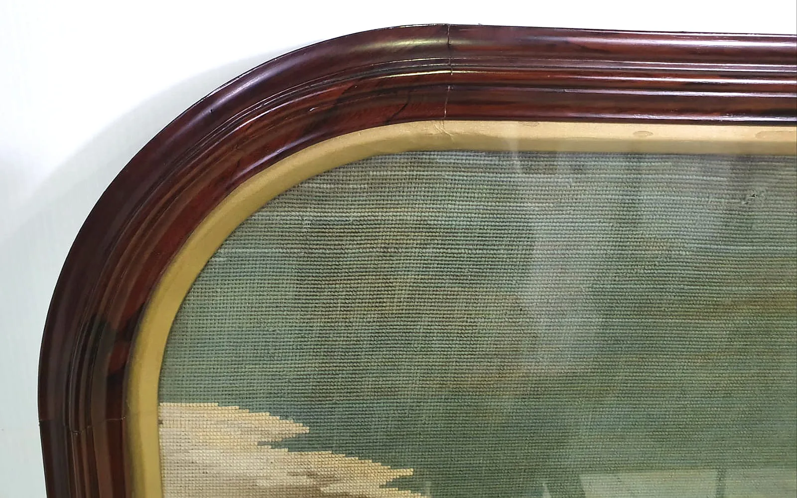 19th Century Rosewood Framed Glazed Tapestry