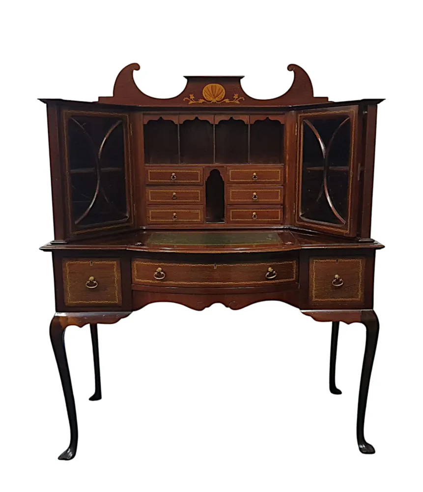 A Very Fine Edwardian Mahogany Ladies Desk or Vanity Cabinet