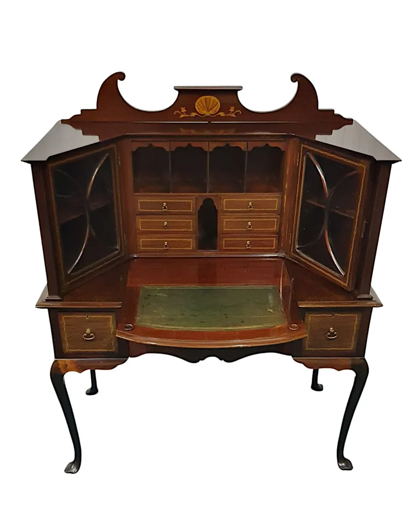 A Very Fine Edwardian Mahogany Ladies Desk or Vanity Cabinet