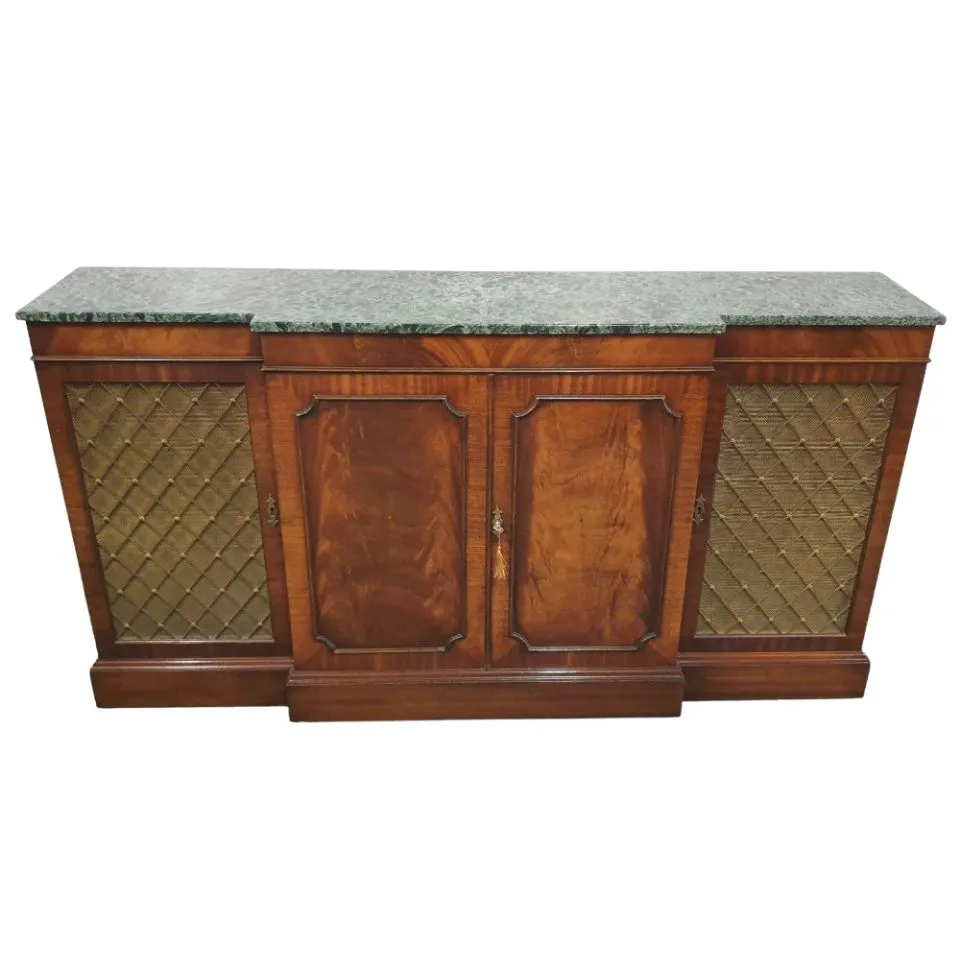 Mid 20th Century Marble Top Side Cabinet