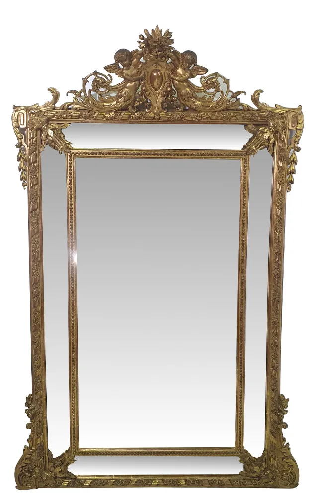 Large Size 19th Century Gilt Margin Mirror