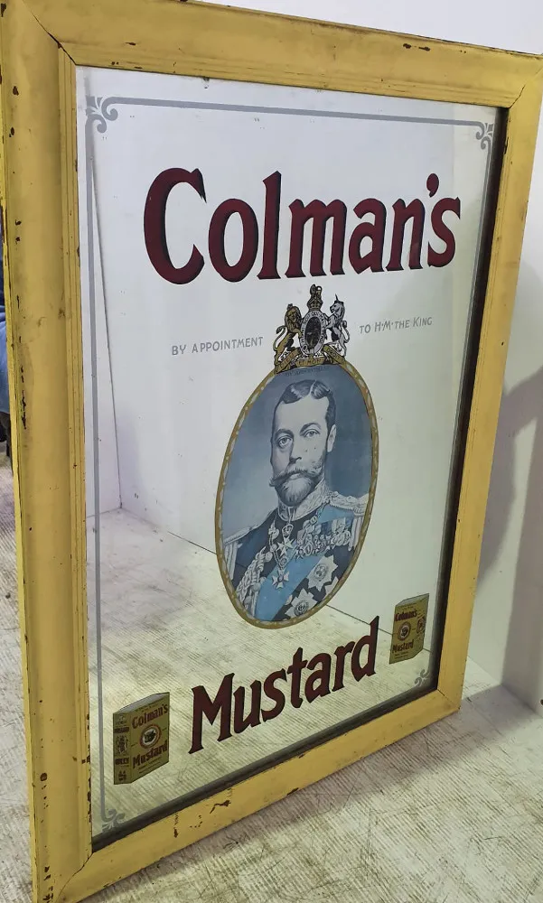 20th Century Colmans Mustard Mirror Advertisement