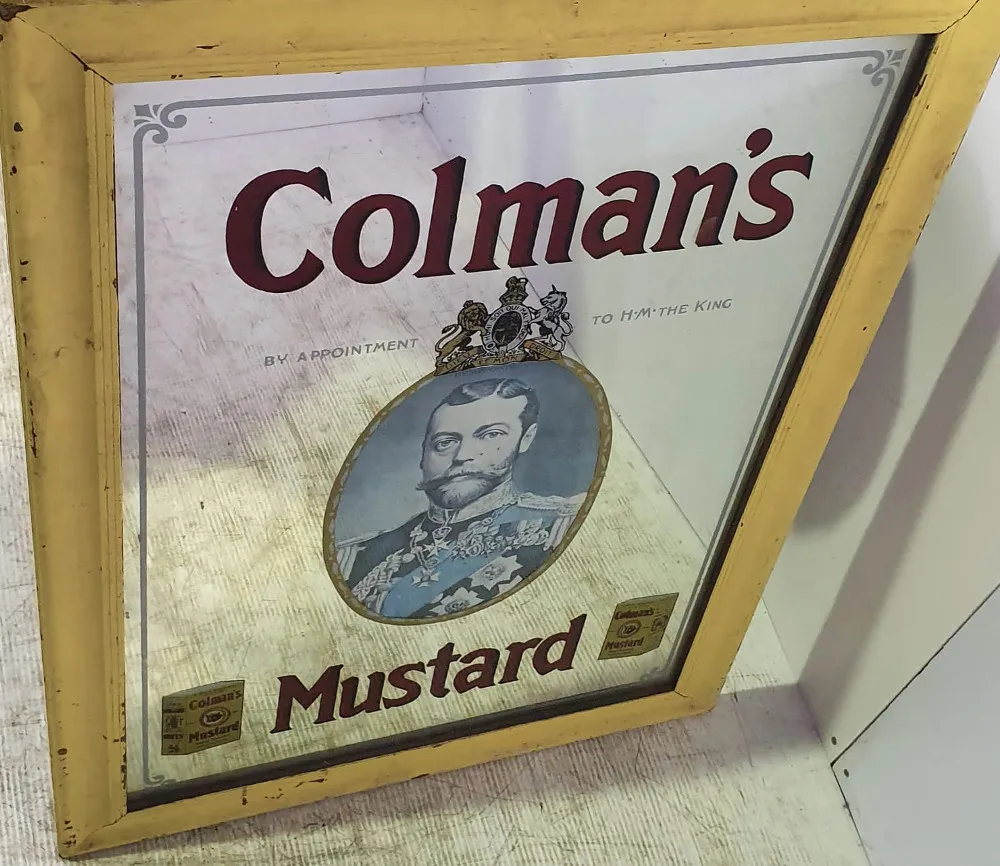 20th Century Colmans Mustard Mirror Advertisement