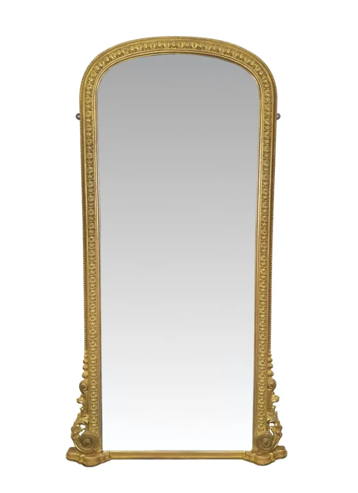  A Gorgeous 19th Century Archtop Tall Pier or Dressing Mirror