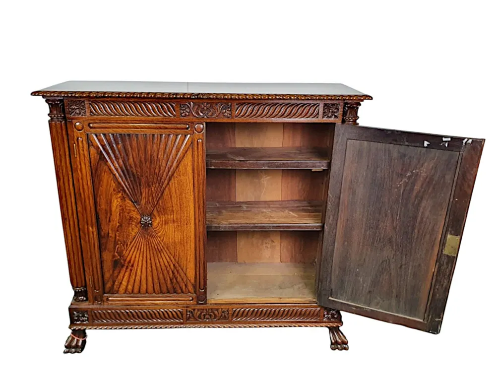 A Rare Pair of Fruitwood 19th Century Side Cabinets 