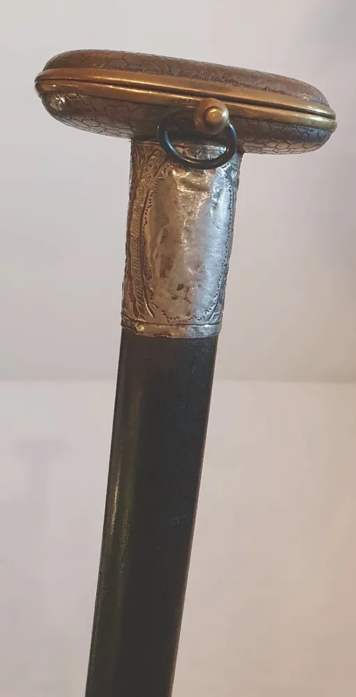 19th Century Silver Topped Walking Cane